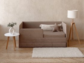 Диван-кровать Happy (капучино) в Игарке - igarka.mebel-nsk.ru | фото
