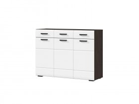 Комод 1200 КМ-01 Либерти (венге/белый глянец) в Игарке - igarka.mebel-nsk.ru | фото