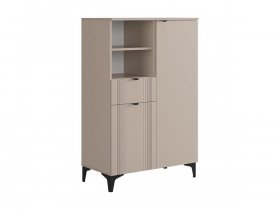 Комод 2 Рич (кашемир/фрапучино матовый/черный) в Игарке - igarka.mebel-nsk.ru | фото