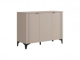 Комод 3 Рич (кашемир/фрапучино матовый/черный) в Игарке - igarka.mebel-nsk.ru | фото
