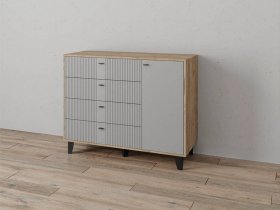 Комод «Катрин-13» (дуб крафт серый/серый) в Игарке - igarka.mebel-nsk.ru | фото