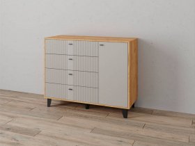 Комод «Катрин-13» (дуб крафт золотой/сантьяго софт) в Игарке - igarka.mebel-nsk.ru | фото
