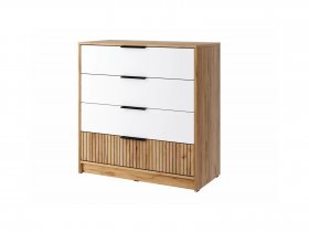 Комод КМ-001 Ивис (дуб крафт золотой/белый) в Игарке - igarka.mebel-nsk.ru | фото