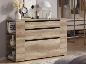 Комод КМ-06 Энигма (венге/дуб каньон) в Игарке - igarka.mebel-nsk.ru | фото