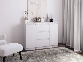 Комод Км011 (белый) в Игарке - igarka.mebel-nsk.ru | фото