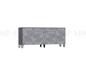 Комод Оливия (графит/мрамор глянец) в Игарке - igarka.mebel-nsk.ru | фото