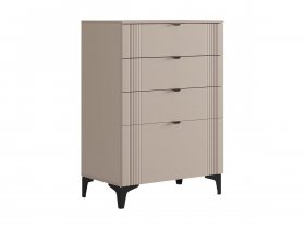 Комод Рич (кашемир/фрапучино матовый/черный) в Игарке - igarka.mebel-nsk.ru | фото