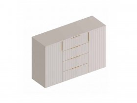 Комод с 4 ящ., 2створ. «Тефия» (тефия/софт сантьяго) в Игарке - igarka.mebel-nsk.ru | фото