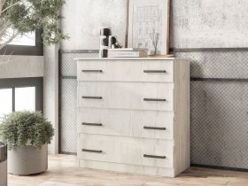 Комод Стандарт-6 NEW (дуб крафт белый) в Игарке - igarka.mebel-nsk.ru | фото