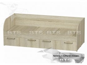 Кровать детская Сенди КР-01 (BTS) в Игарке - igarka.mebel-nsk.ru | фото