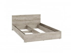 Кровать двухспальная КР-160 Ронда (дуб крафт серый) в Игарке - igarka.mebel-nsk.ru | фото