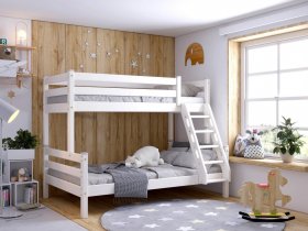 Кровать двухъярусная Адель (белый) в Игарке - igarka.mebel-nsk.ru | фото