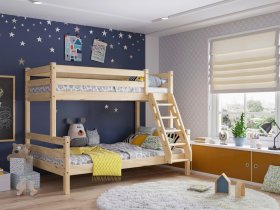 Кровать двухъярусная Адель (прозрачный лак) в Игарке - igarka.mebel-nsk.ru | фото