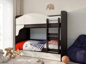 Кровать двухъярусная с ящиками (Керулен) в Игарке - igarka.mebel-nsk.ru | фото