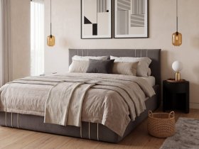 Кровать двуспальная 1,6м с подъем. мех. Леванте в Игарке - igarka.mebel-nsk.ru | фото
