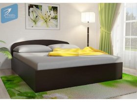 Кровать двуспальная 1,6м с подъем. мех. (венге) в Игарке - igarka.mebel-nsk.ru | фото