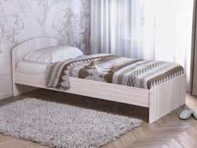 Кровать односпальная 80 с низкой спинкой (ясень шимо светлый) в Игарке - igarka.mebel-nsk.ru | фото