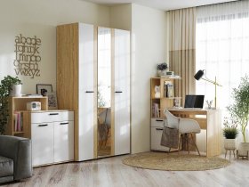 Модульная детская Санса (дуб сонома/белый) в Игарке - igarka.mebel-nsk.ru | фото