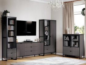 Модульная гостиная Нора (металл бруклин/графит) в Игарке - igarka.mebel-nsk.ru | фото