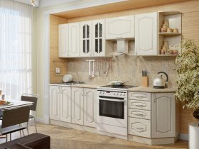 Модульная кухня Классика-1 (дуб молочный) в Игарке - igarka.mebel-nsk.ru | фото