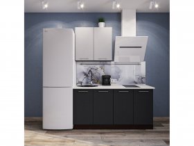 Модульная кухня Классика (белый глянец/черный) в Игарке - igarka.mebel-nsk.ru | фото