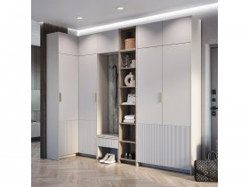 Модульная прихожая Пандора (кашемир/MF03) в Игарке - igarka.mebel-nsk.ru | фото