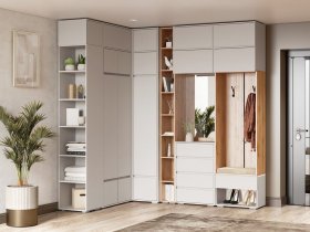 Модульная прихожая Прага (кашемир) в Игарке - igarka.mebel-nsk.ru | фото