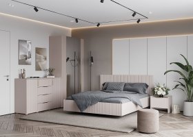 Модульная спальня «Тефия» (тефия/софт сантьяго) в Игарке - igarka.mebel-nsk.ru | фото