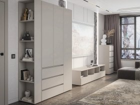 Модульная стенка Люмо (кашемир) в Игарке - igarka.mebel-nsk.ru | фото