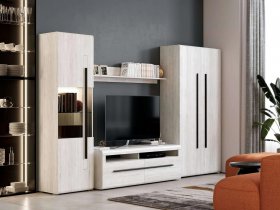 Модульная стенка Ницца (дуб витенберг) в Игарке - igarka.mebel-nsk.ru | фото