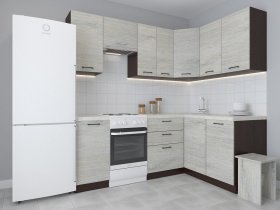 Модульная угловая кухня 1,4м*2,1м Лада (пикард) в Игарке - igarka.mebel-nsk.ru | фото