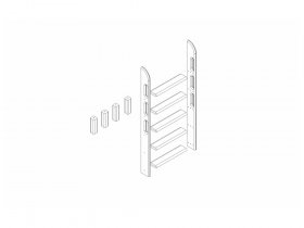 Пакет №10 Прямая лестница и опоры для двухъярусной кровати Соня в Игарке - igarka.mebel-nsk.ru | фото