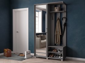 Прихожая «Ларго-2» (графит серый) в Игарке - igarka.mebel-nsk.ru | фото