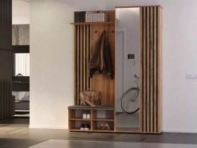 Прихожая Марракеш (дуб вотан/цемент темный) в Игарке - igarka.mebel-nsk.ru | фото