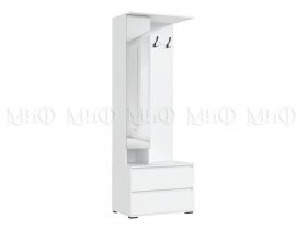 Прихожая Норд (белый/белый глянец холодный) в Игарке - igarka.mebel-nsk.ru | фото