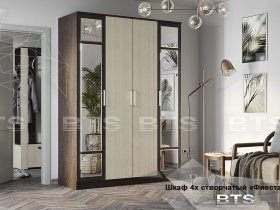 Шкаф четырехстворчатый Фиеста NEW (BTS) в Игарке - igarka.mebel-nsk.ru | фото