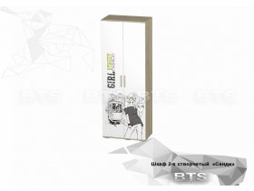 Шкаф двухстворчатый Сенди девочка ШК-09 (BTS) в Игарке - igarka.mebel-nsk.ru | фото