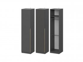 Шкаф ШК-50 Эккервуд (графит) в Игарке - igarka.mebel-nsk.ru | фото