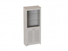 Шкаф-витрина двухдверная Валенсия (гостиная) в Игарке - igarka.mebel-nsk.ru | фото