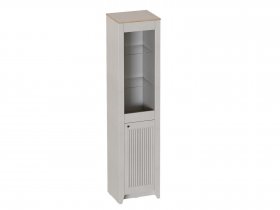 Шкаф-витрина однодверная Валенсия (гостиная) в Игарке - igarka.mebel-nsk.ru | фото