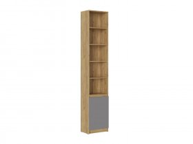 Стеллаж Бостон СЖ-001 (дуб крафт золотой/серый шифер) в Игарке - igarka.mebel-nsk.ru | фото