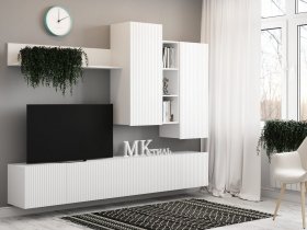 Стенка Сканди (белый) в Игарке - igarka.mebel-nsk.ru | фото