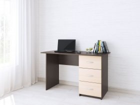 Стол письменный Сити-1 (венге/дуб молочный) в Игарке - igarka.mebel-nsk.ru | фото