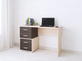 Стол письменный Сити-2 (венге/дуб молочный) в Игарке - igarka.mebel-nsk.ru | фото