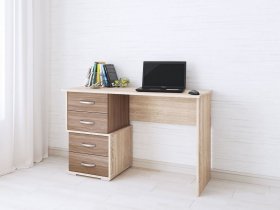 Стол письменный Сити-2 (ясень шимо темный/дуб сонома) в Игарке - igarka.mebel-nsk.ru | фото