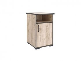 Тумба однодверная Тм077.0 Гермес лофт (дуб крафт серый) в Игарке - igarka.mebel-nsk.ru | фото