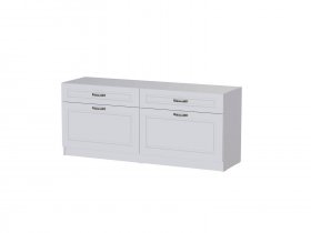 Тумба под ТВ Апполия гостиная (белый/белый дуб) в Игарке - igarka.mebel-nsk.ru | фото