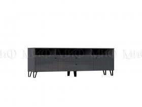 Тумба под ТВ Оливия (графит/графит софт) в Игарке - igarka.mebel-nsk.ru | фото