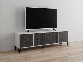 Тумба под ТВ Парус-10 (белый/мальта грей) в Игарке - igarka.mebel-nsk.ru | фото