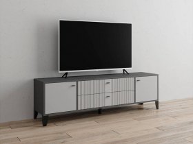 Тумба под ТВ Парус-10 (графит/светло-серый) в Игарке - igarka.mebel-nsk.ru | фото